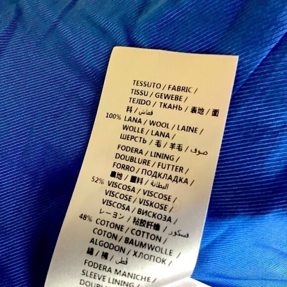 STELLA MCCARTNEY WOOL ROYAL BLUE BLAZER - Picture 10 of 12